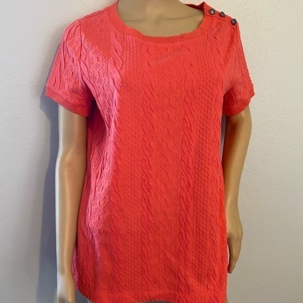 Lands end cable knit top size M